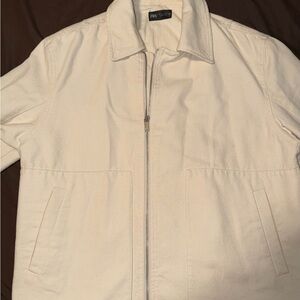 Zara Men's Cream Lightweight Jacket